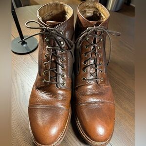 TRASK Brown Leather Men's Boots